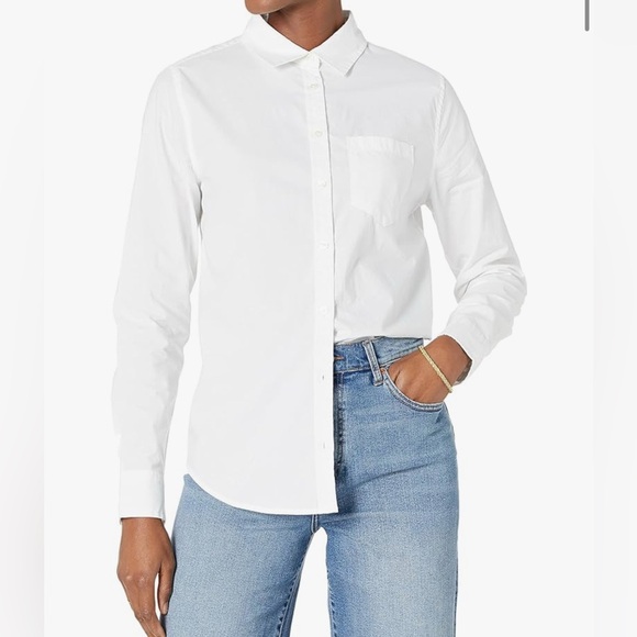 Amazon essentials basic white work blouse - Picture 1 of 3